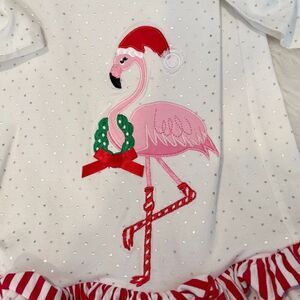 Bonnie Jean Toddler Girls Flamingo Holiday Bubble Dress 24 mo. Christmas
